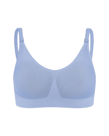 1401VBA Hydrangea Blue Seamless Nursing Wire Free Bra